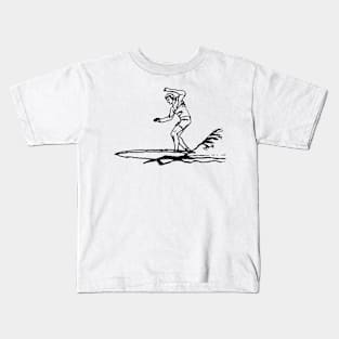 Surfer Sketch Kids T-Shirt